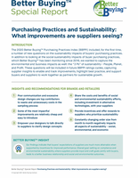 Special Report: Purchasing Practices and Sustainability: What improvements are suppliers seeing?