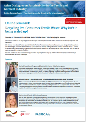Recycling Pre-Consumer Textile Waste: Why isn't it being scaled up?