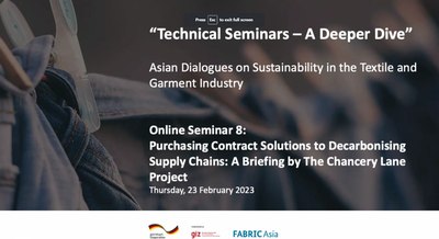 Technical Seminar 8: Purchasing Contract Solutions to Decarbonising Supply Chains - A Briefing by the Chancery Lane Project