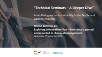 Technical Seminar 14: "Exploring information flow – how data is passed and reported in chemical management