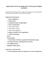 Application Form for Deep Dive Training for Waste Handlers_EN