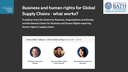 Business and human rights for global supply chains - what works?