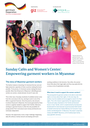 Sunday Cafés and Women’s Center: Empowering garment workers in Myanmar