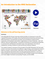 An introduction to the MNE Declaration - E-learning Course EN