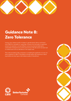 Guidance Note 8: Zero Tolerance