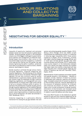 Labour Relations and Collective Bargaining - Negotiating for Gender Equality