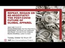 NCP Live Debate: Repeat, Regain or Renegotiate? The post-COVID future of global apparel