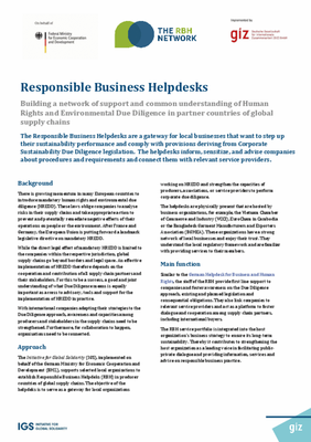 Responsible Business Helpdesks (Factsheet)