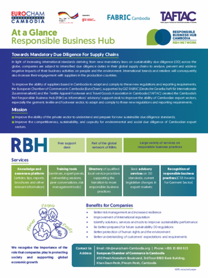 Factsheet: At a Glance Responsible Business Hub