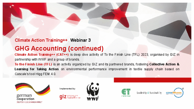 CAT++ Webinar 3 - GHG Accounting (continued)